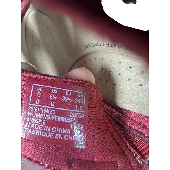 Clarks Merliah2 Bali Red Leather Sandals Size 8.5M Comfort‎ Summer Shoe - Picture 8 of 10